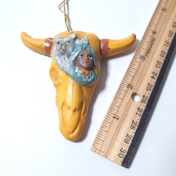 Vintage Ornament Southwestern Native American Hand Painted Plaster Deco Tree (B) - Picture 2 of 4